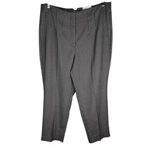 Nine West Dress Pants Tapered High Rise 16 Short Houndstooth New